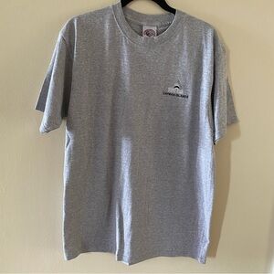 L Large Grey Gray Short Sleeve 100% Cotton T-Shirt Big Shark Brand Cayman Island